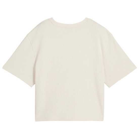 Puma Γυναικεία κοντομάνικη μπλούζα Wardrobe Ess Ribbed Relaxed Tee